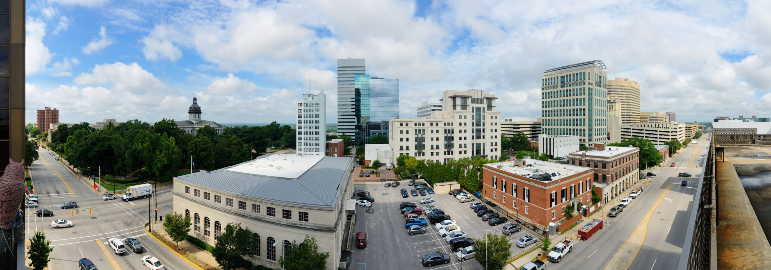 Panoramic skyline of downtown Columbia, South Carolina, USA.